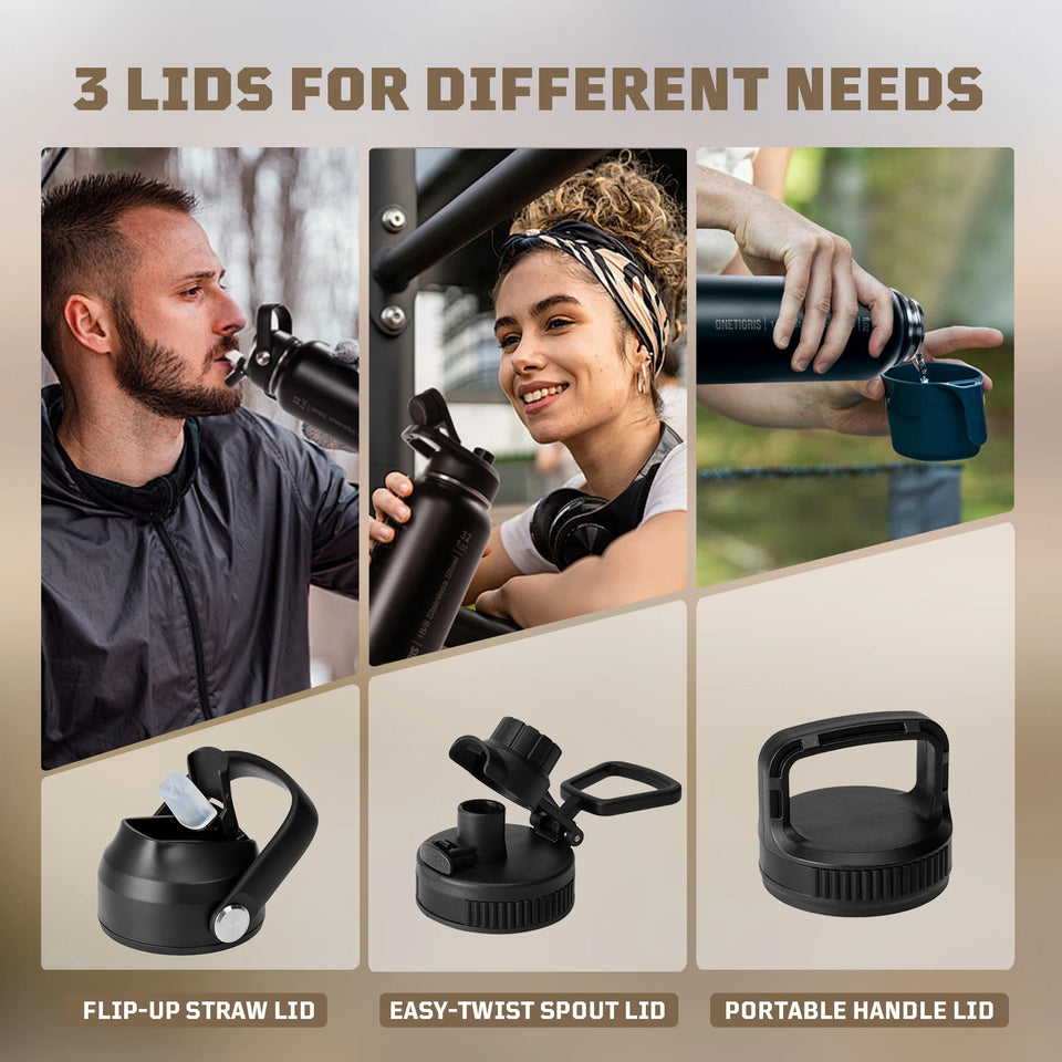 Three Ways 32oz Leakproof Insulated Bottle