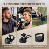 Three Ways 32oz Leakproof Insulated Bottle