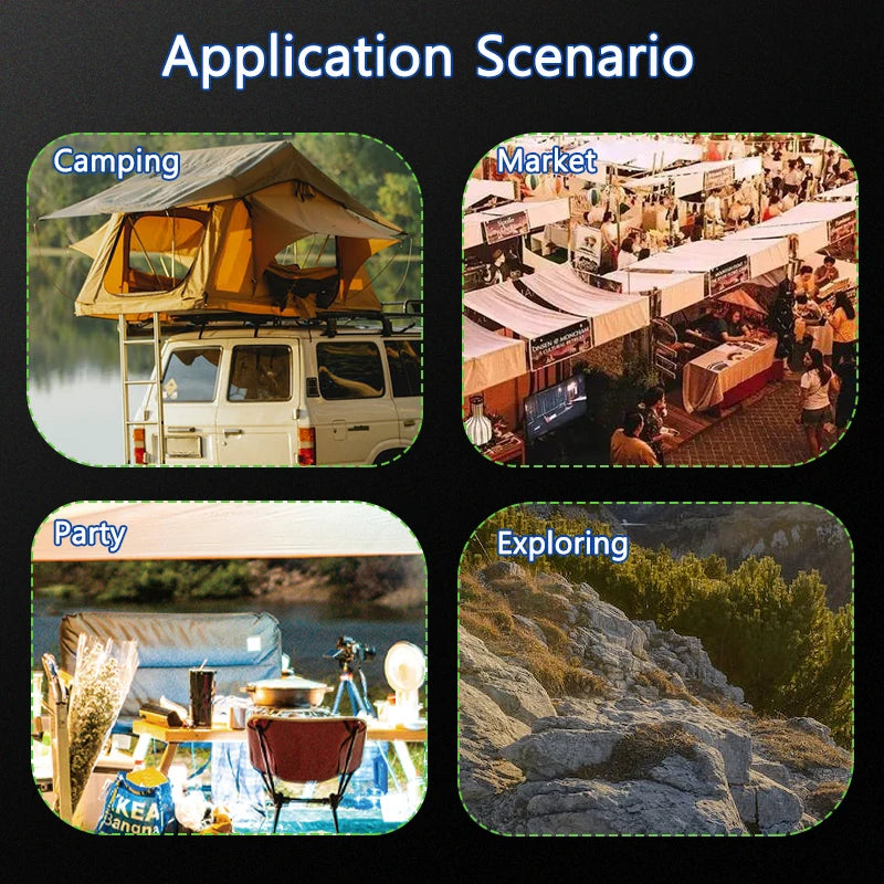 MOSLIGHTING Rechargeable Camping Light Outdoor Fishing Flashlight Tent Lantern Work Emergency Mountaineering Night Lighting LED