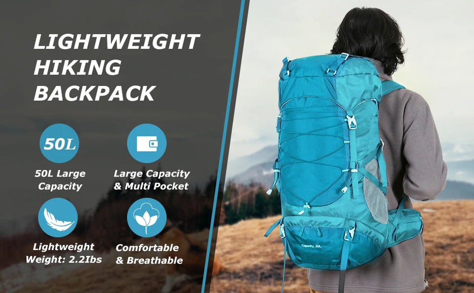 All Roads 50 Hiking Backpack with Rain Cover
