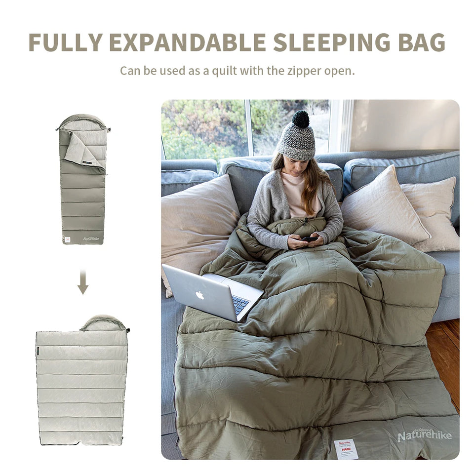 Fireside Cotton Camping Double-Zipper Sleeping Bag